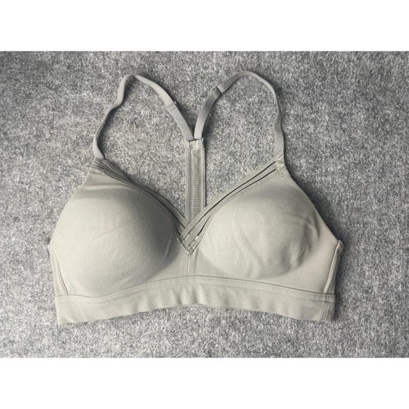 Athleta Other - Athleta Sports Bra T Back XS Gray Adjustable Racerback Mesh Lightly Padded